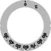 30-90°C Termostat Etiketi Gri/Siyah